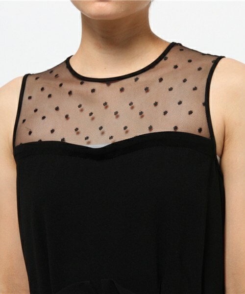 REKISAMI(レキサミ)の「REKISAMI シースルーオールインワン(つなぎ/オールインワン・レディース・ブラック・1/2)」の5枚目の写真