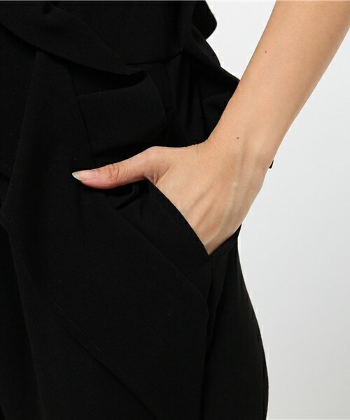 REKISAMI(レキサミ)の「REKISAMI シースルーオールインワン(つなぎ/オールインワン・レディース・ブラック・1/2)」の7枚目の写真