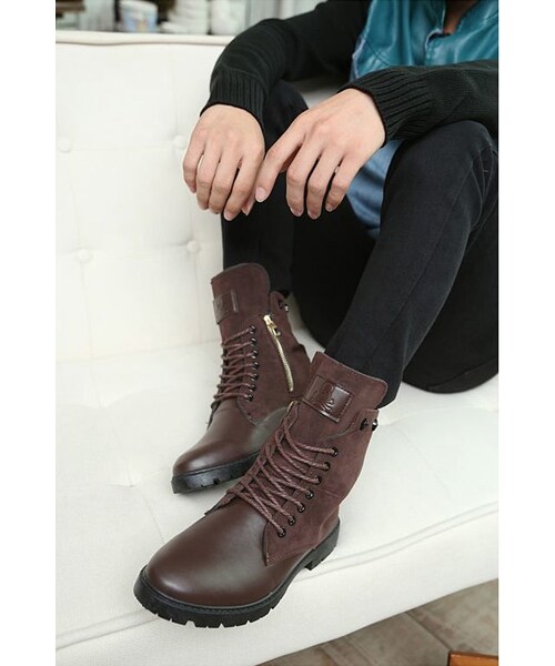 STORES.jp（ストアーズドットジェーピー）の「レースアップブーツ★ミドルカット★2色★クール★【送料無料】（ブーツ・メンズ・その他）」の5枚目の写真