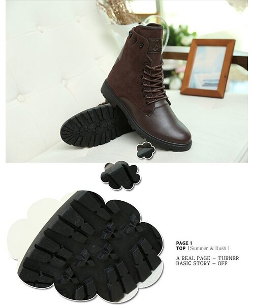 STORES.jp（ストアーズドットジェーピー）の「レースアップブーツ★ミドルカット★2色★クール★【送料無料】（ブーツ・メンズ・その他）」の6枚目の写真