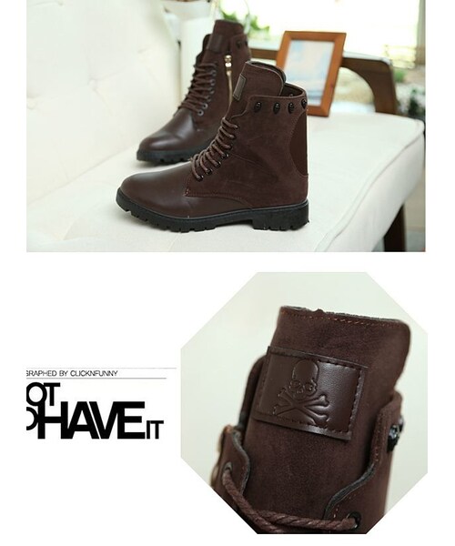 STORES.jp（ストアーズドットジェーピー）の「レースアップブーツ★ミドルカット★2色★クール★【送料無料】（ブーツ・メンズ・その他）」の7枚目の写真