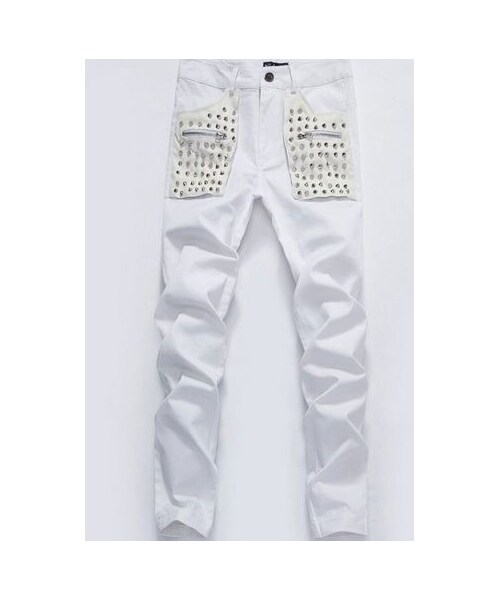 STORES.jp（ストアーズドットジェーピー）の「スタッズデニムパンツ★2色★クール★ハイセンス★【送料無料】（スタジャン・メンズ・その他）」の5枚目の写真