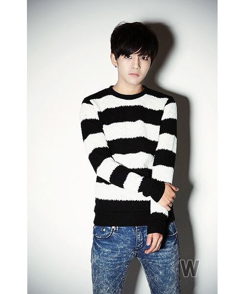 STORES.jp（ストアーズドットジェーピー）の「ストライプセーター★ハイセンス×モード★2色★【送料無料】（スタジャン・メンズ・その他）」の3枚目の写真
