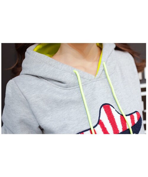 STORES.jp(ストアーズドットジェーピー)の「プルオーバーパーカー★3色★星(スター)柄★ペアルック★【送料無料】(スタジャン・メンズ・その他)」の7枚目の写真