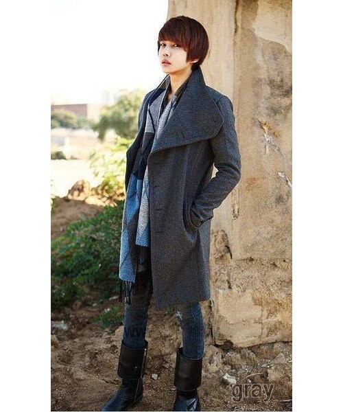 STORES.jp（ストアーズドットジェーピー）の「チェスターコート★ハイセンスデザイン★クール×スタイリッシュ♪★【送料無料】（スタジャン・メンズ・その他）」の3枚目の写真