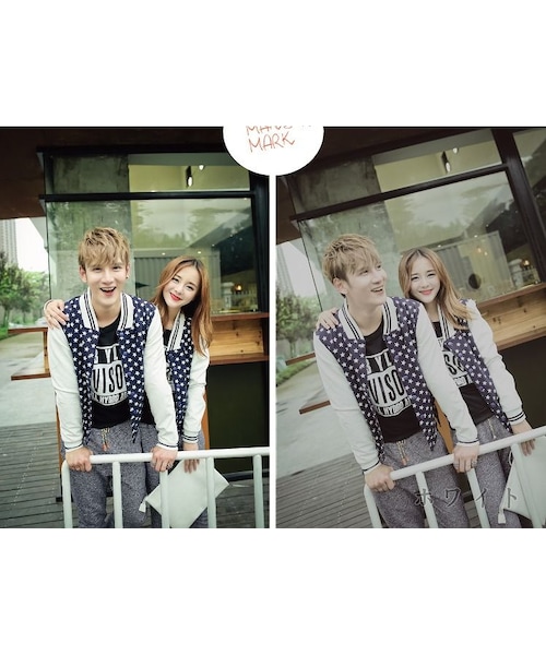 STORES.jp（ストアーズドットジェーピー）の「星(スター)柄★レザー切り替え★スタジャン★2色★ユニセックス・ペアルック★【送料無料】（スタジャン・メンズ・その他）」の10枚目の写真