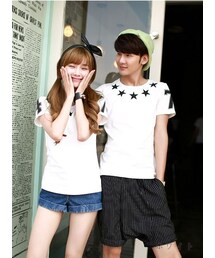 STORES.jp | 星(スター)柄Ｔシャツ★半袖★ユニセックス・ペアルック★2色【送料無料】(スタジャン)