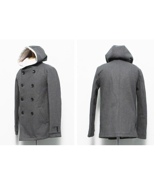 STORES.jp（ストアーズドットジェーピー）の「Pコート★フード付き★ボア加工★2色★防寒×スマート【送料無料】（スタジャン・メンズ・その他）」の10枚目の写真