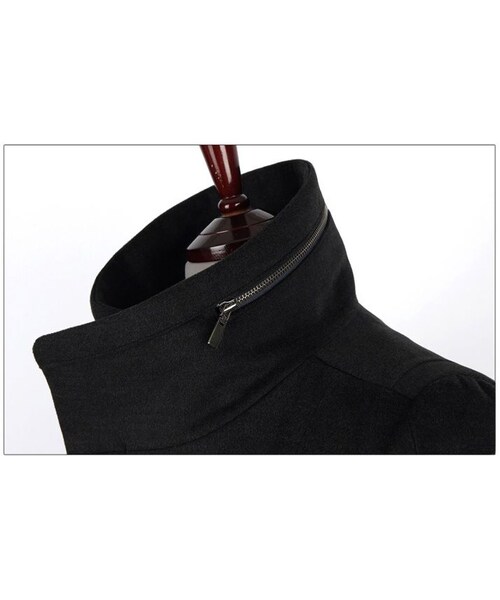 STORES.jp（ストアーズドットジェーピー）の「スタンドカラーコート★ハイセンス★3色★ジップ付き【送料無料】（チェスターコート・メンズ・その他）」の9枚目の写真