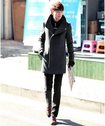 STORES.jp | スタンドカラーコート★ハイセンス★3色★ジップ付き【送料無料】(チェスターコート)