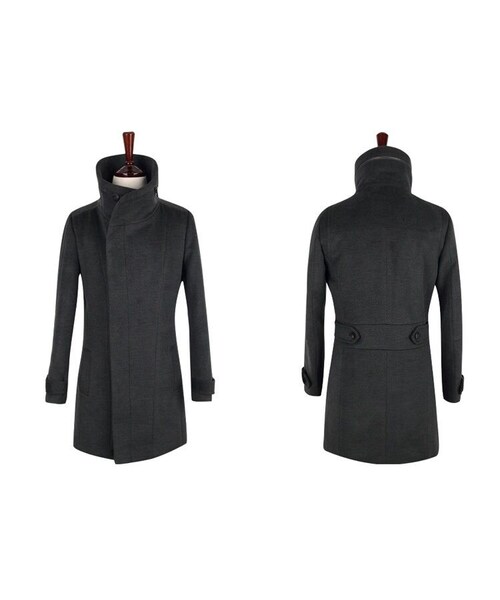 STORES.jp（ストアーズドットジェーピー）の「スタンドカラーコート★ハイセンス★3色★ジップ付き【送料無料】（チェスターコート・メンズ・その他）」の7枚目の写真