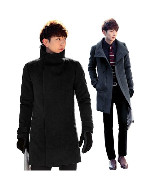 STORES.jp（ストアーズドットジェーピー）の「スタンドカラーコート★ハイセンス★3色★ジップ付き【送料無料】（チェスターコート・メンズ・その他）」の6枚目の写真