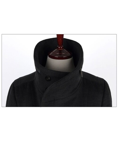 STORES.jp（ストアーズドットジェーピー）の「スタンドカラーコート★ハイセンス★3色★ジップ付き【送料無料】（チェスターコート・メンズ・その他）」の8枚目の写真