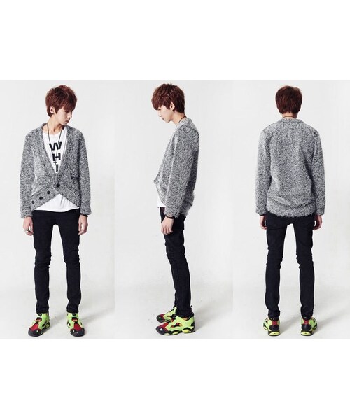 STORES.jp（ストアーズドットジェーピー）の「モヘアニットカーディガン★2色★フワフワ着心地抜群★【送料無料】（カーディガン/ボレロ・メンズ・その他）」の7枚目の写真