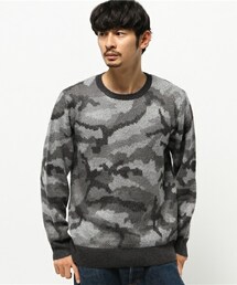 UNION STATION | samrt【スマート】12月号　P91　成宮 寛貴さん着用商品　モヘア　カモ柄ニット(ニット/セーター)