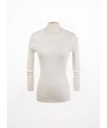 gracegift | 百搭合身坑條針織上衣(その他)