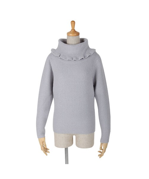 F i.n.t(フィント)の「フリルオフタートルニットプルオーバー/F&A(ニット/セーター・レディース・その他)」の2枚目の写真