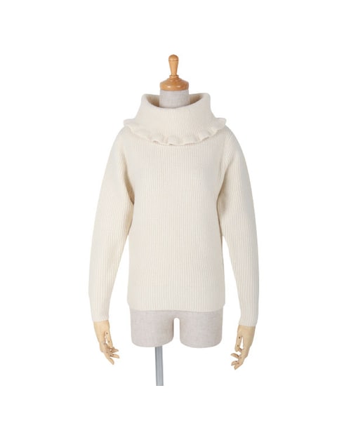 F i.n.t(フィント)の「フリルオフタートルニットプルオーバー/F&A(ニット/セーター・レディース・その他)」の3枚目の写真