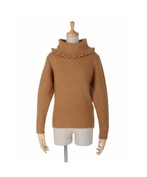 F i.n.t(フィント)の「フリルオフタートルニットプルオーバー/F&A(ニット/セーター・レディース・その他)」の4枚目の写真