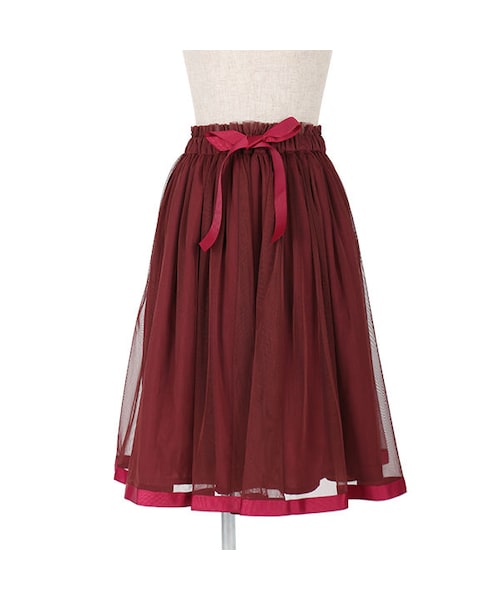 F i.n.t（フィント）の「グログランリボン使いチュールスカート/F&A（スカート・レディース・その他）」の2枚目の写真