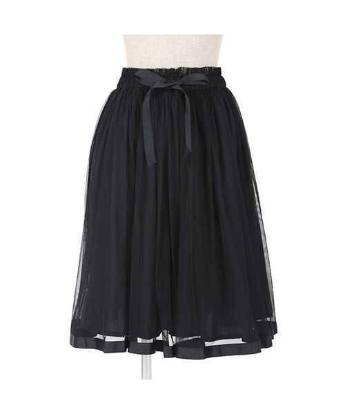 F i.n.t（フィント）の「グログランリボン使いチュールスカート/F&A（スカート・レディース・その他）」の3枚目の写真