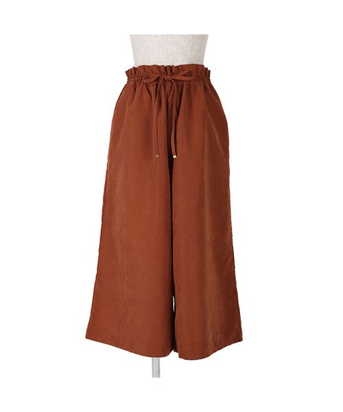 an another angelus(アンアナザーアンジェラス)の「フロントリボンギャザーワイドパンツ/an another angelus(その他パンツ・レディース・その他)」の2枚目の写真