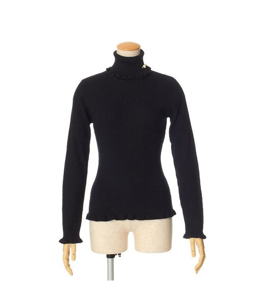 an another angelus（アンアナザーアンジェラス）の「ローズモチーフリブタートル/F&A（ニット/セーター・レディース・その他）」の3枚目の写真