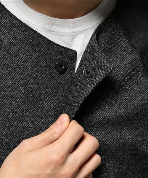 ato（アトウ）の「ウールジャージー カーディガンブルゾン（ブルゾン・メンズ・ダークグレー/ネイビー・44/46/48）」の8枚目の写真