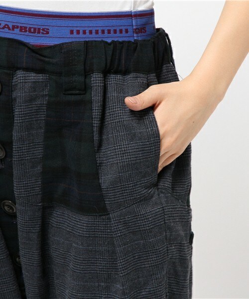 FRAPBOIS（フラボア）の「チェックダイ（その他パンツ・レディース・ネイビー/ブラウン・1/0）」の8枚目の写真