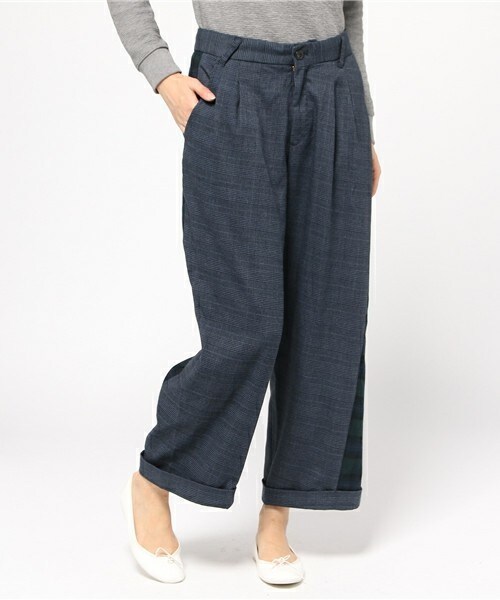 FRAPBOIS（フラボア）の「チェックダイ（その他パンツ・レディース・ブラウン/ネイビー・0/1）」の13枚目の写真