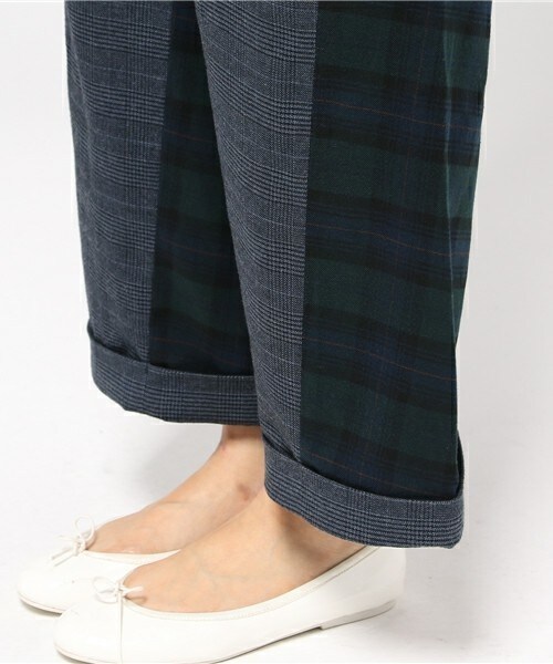 FRAPBOIS（フラボア）の「チェックダイ（その他パンツ・レディース・ブラウン/ネイビー・0/1）」の9枚目の写真