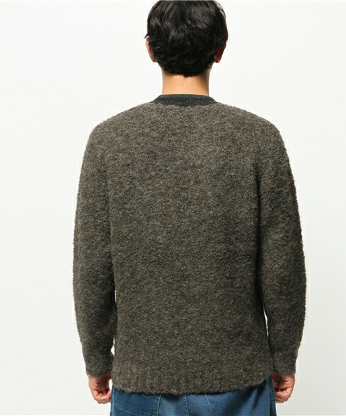 FRAPBOIS（フラボア）の「ブークレー（ニット/セーター・メンズ・オフホワイト/ベージュ系その他/チャコール・1/2）」の5枚目の写真