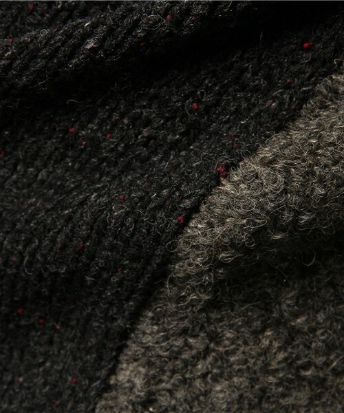 FRAPBOIS（フラボア）の「ブークレー（ニット/セーター・メンズ・オフホワイト/ベージュ系その他/チャコール・1/2）」の10枚目の写真