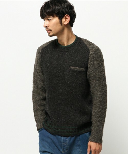 FRAPBOIS（フラボア）の「ブークレー（ニット/セーター・メンズ・オフホワイト/ベージュ系その他/チャコール・1/2）」の11枚目の写真