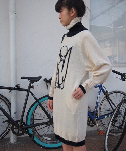 FRAPBOIS（フラボア）の「クレートリコ（ワンピース・レディース・オフホワイト/グレー/チャコールグレー・1）」の7枚目の写真