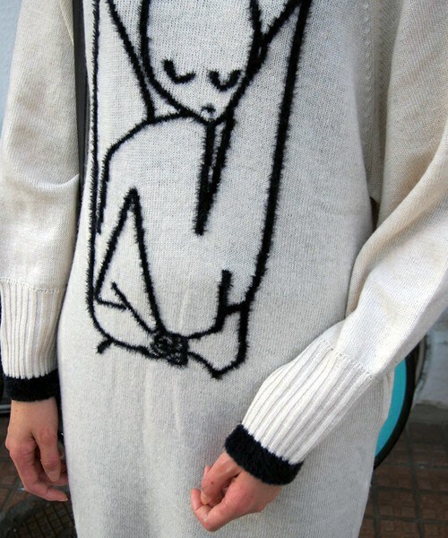 FRAPBOIS（フラボア）の「クレートリコ（ワンピース・レディース・オフホワイト/グレー/チャコールグレー・1）」の6枚目の写真