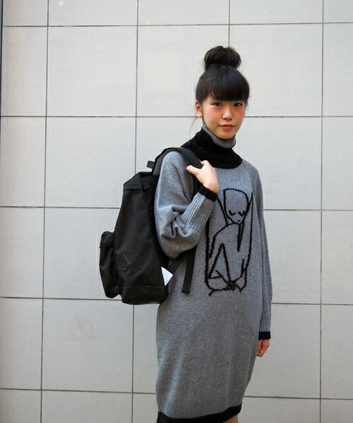 FRAPBOIS（フラボア）の「クレートリコ（ワンピース・レディース・オフホワイト/グレー/チャコールグレー・1）」の3枚目の写真