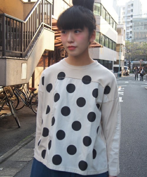 FRAPBOIS(フラボア)の「ドットパプロ(Tシャツ/カットソー・レディース・ブラック/ベージュ/カーキ・1)」の9枚目の写真