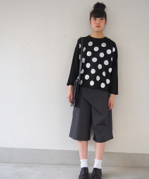 FRAPBOIS(フラボア)の「ドットパプロ(Tシャツ/カットソー・レディース・ブラック/ベージュ/カーキ・1)」の11枚目の写真