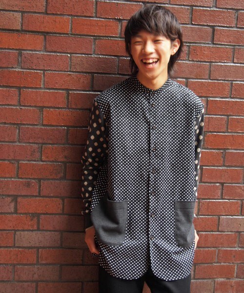 FRAPBOIS（フラボア）の「ジェームッシュ　ロング丈シャツ（シャツ/ブラウス・メンズ・ホワイト/ブラック・2/3）」の3枚目の写真