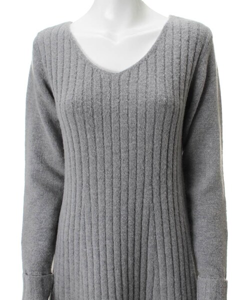 31 Sons de mode（トランテアン　ソン　ドゥ　モード）の「アンゴラタッチリブフレアニットワンピース（ワンピース/ドレス・レディース・ライトグレー/ピンク/キャメル・36）」の10枚目の写真