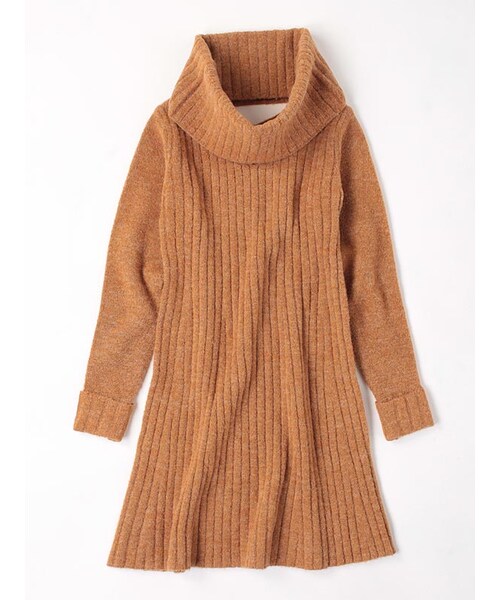 31 Sons de mode（トランテアン　ソン　ドゥ　モード）の「アンゴラタッチリブフレアニットワンピース（ワンピース/ドレス・レディース・ライトグレー/ピンク/キャメル・36）」の2枚目の写真