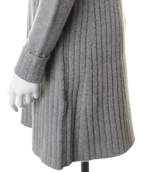 31 Sons de mode（トランテアン　ソン　ドゥ　モード）の「アンゴラタッチリブフレアニットワンピース（ワンピース/ドレス・レディース・ライトグレー/ピンク/キャメル・36）」の12枚目の写真