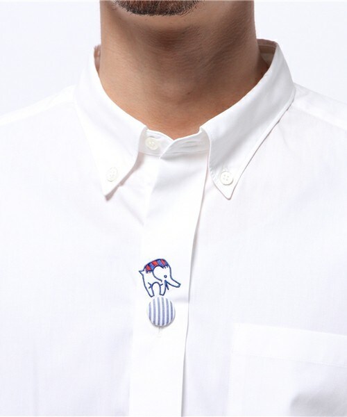 FRAPBOIS（フラボア）の「コロロシャツ（シャツ/ブラウス・メンズ・ホワイト/ブラック・2/3）」の5枚目の写真