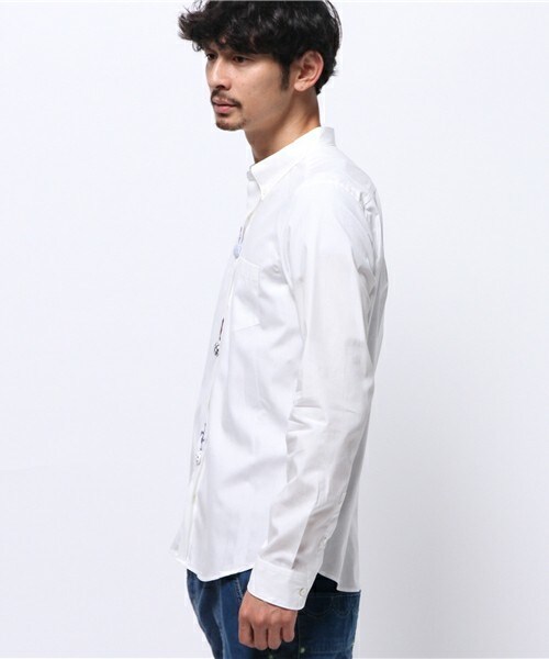 FRAPBOIS（フラボア）の「コロロシャツ（シャツ/ブラウス・メンズ・ホワイト/ブラック・2/3）」の3枚目の写真