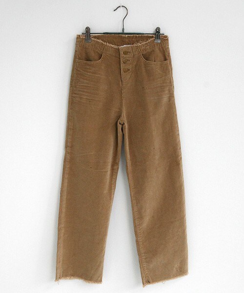 DHOLIC（ディーホリック）の「フリンジディテールクロップドストレートパンツ（その他パンツ・レディース・ディープブルーデニム/クリーム/ブラック/ベージュ・S/M/L）」の4枚目の写真