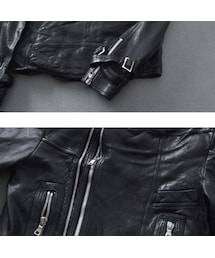 no brand（ノーブランド）の「セレブレザー 水洗い加工 ウォッシュ