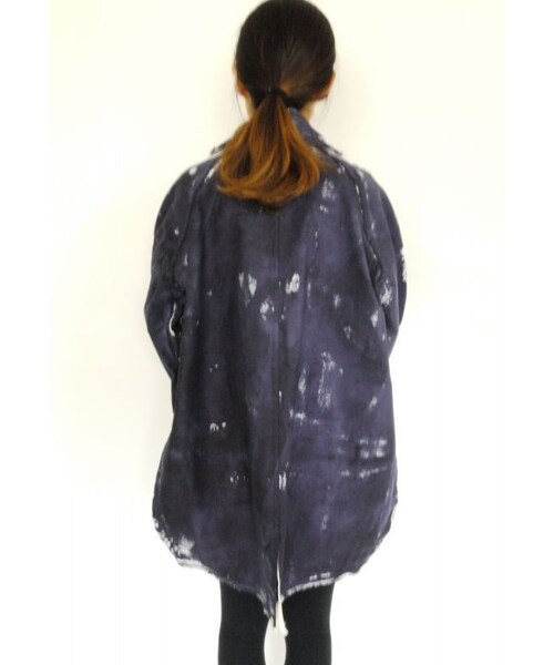 POURTON DE MOI（ポアトアデモア）の「SALE!!! PAINT FRINGE COAT NAVY 
