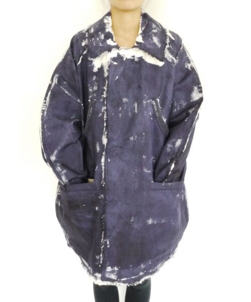 POURTON DE MOI（ポアトアデモア）の「SALE!!! PAINT FRINGE COAT NAVY 