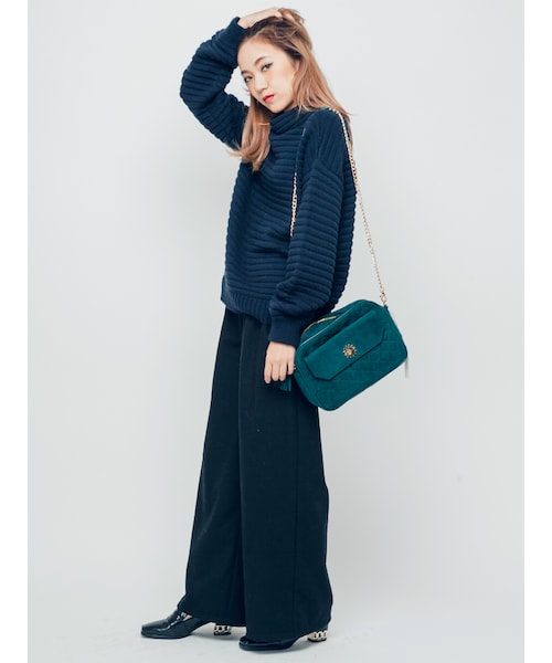 EVRIS（エヴリス）の「起毛ワイドパンツ（パンツ・レディース・グレー/ブラック/ベージュ）」の5枚目の写真